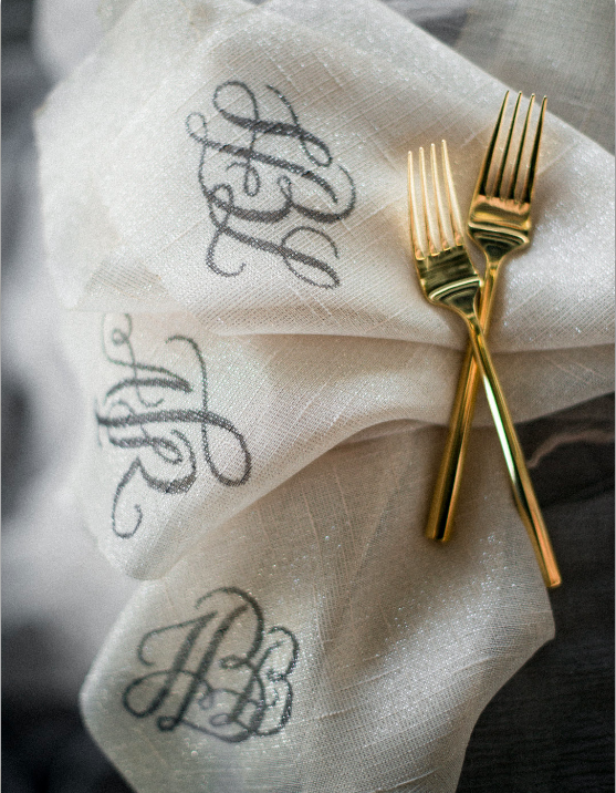 Monogrammed napkins