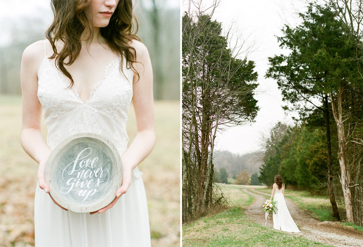 Handlettered bowl by Taryn Eklund Ink | A Vintage Affair Events | Connie Whitlock Photography