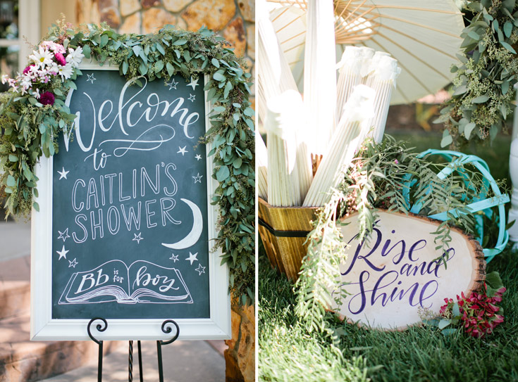 Baby shower signs by Taryn Eklund Ink | Ashley Nicole Events | Callie Hobbes Photography