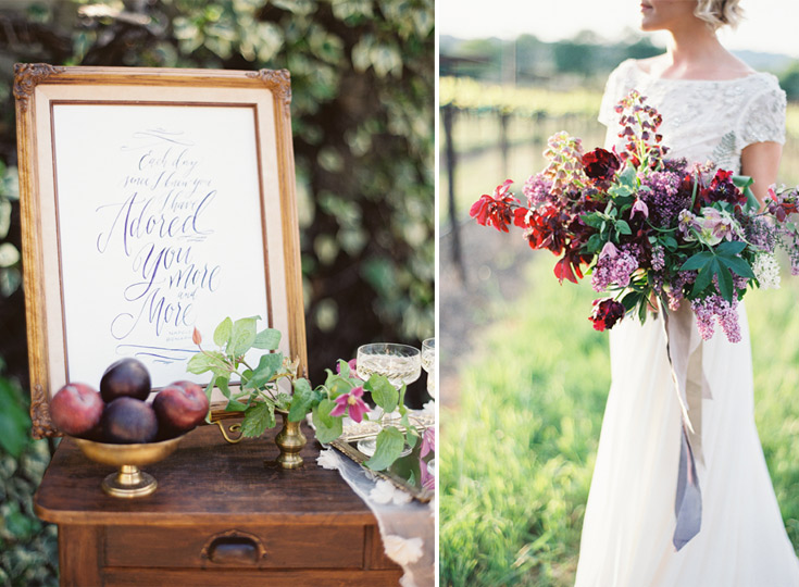 Calligraphy quote by Taryn Eklunk Ink | Jessica Burke Photography | florals by Studio Mondine 