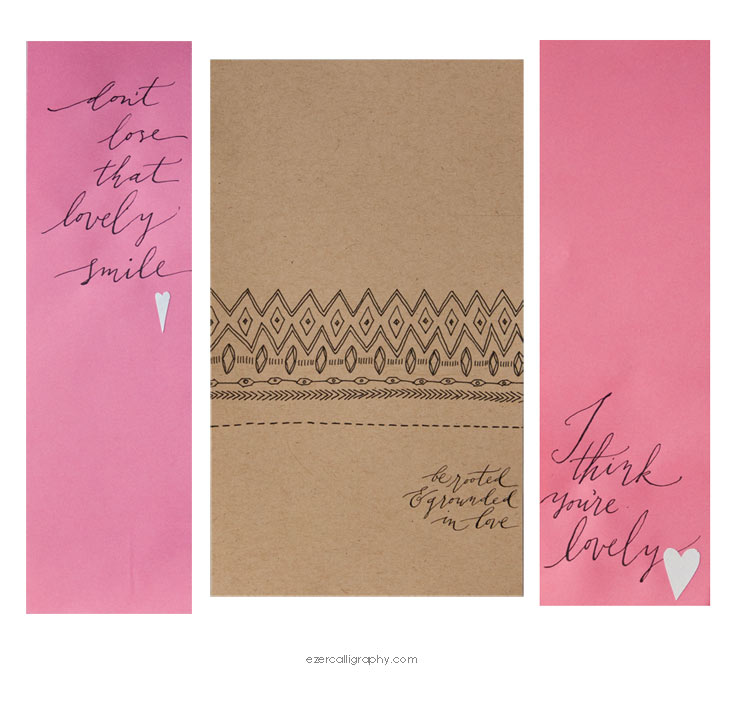 tribal pattered valentines | Ezer Calligraphy