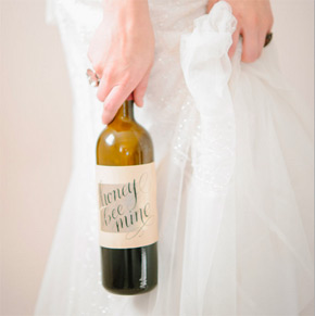 custom calligraphed wine label | Taryn Eklund Ink | Carrie King Photography