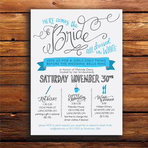 bridal shower invitation design | Taryn Eklund Ink