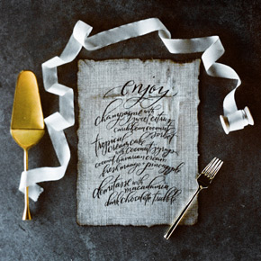 hand lettered menu | Taryn Eklund Ink